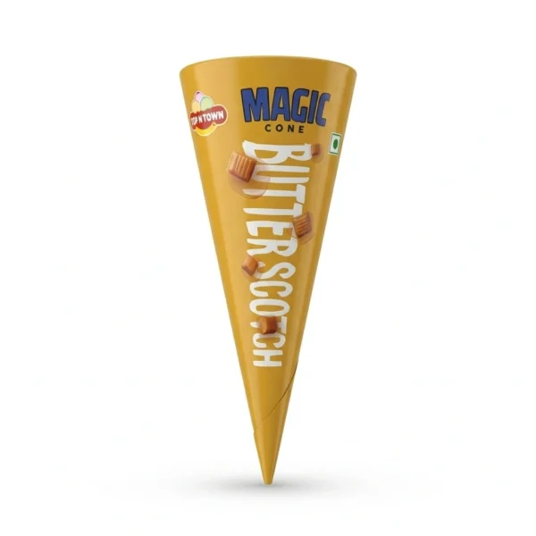 Top N Town Butterscotch Magic Cone Ice Cream – 80 ml