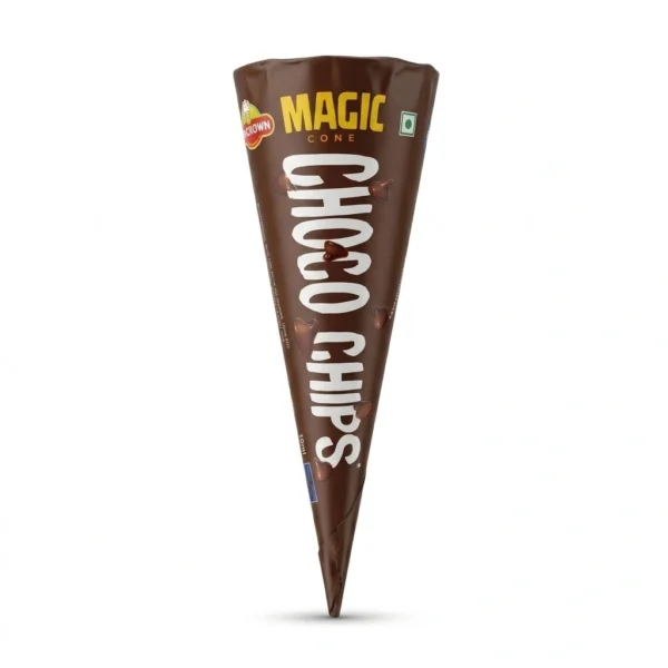 Top N Town Choco Chips Magic Cone Ice Cream - 120 ml