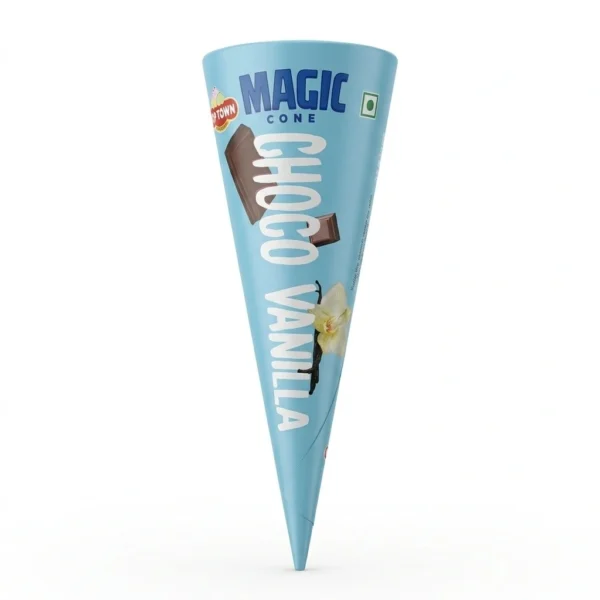 Top N Town Choco Vanilla Magic Cone Ice Cream – 40 ml