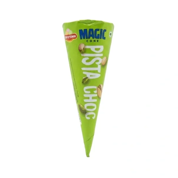 Top N Town Pista Choc Magic Cone Ice Cream - 120 ml